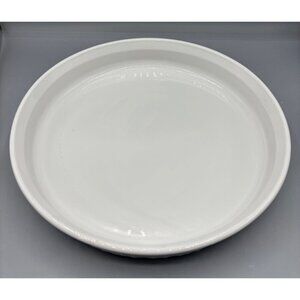 Corning Ware French White Ribbed Round 10” Casserole Dish Pie Pan F3B